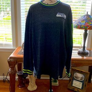 EUC -NFL Team Apparel Seattle Sea Hawks Sweater in Black